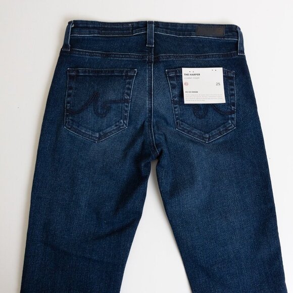 ✨ AG Adriano Goldschmied The Harper Essential Straight Leg Jeans 25 Dark Wash - Picture 9 of 16